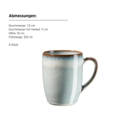 Die moderne Hausfrau Frühstücksset, Steinzeug Smoky's Grün