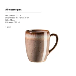 Die moderne Hausfrau Frühstücksset, Steinzeug Smoky's Braun