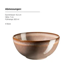 Die moderne Hausfrau Frühstücksset, Steinzeug Smoky's Braun