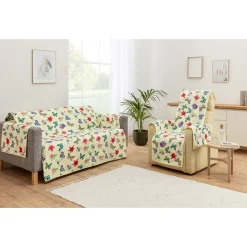Die moderne Hausfrau Frottee-Set Sofa- und Sessel-Schoner „Schmetterling“
