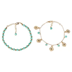 Damen Die moderne Hausfrau Fußkettchen-Set „Indio“ 2-teilig