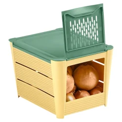 Die moderne Hausfrau Gemüsebox mit Klappöffnung grün