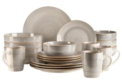 Die moderne Hausfrau Geschirr Set, Steinzeug Valmera Hellgrau