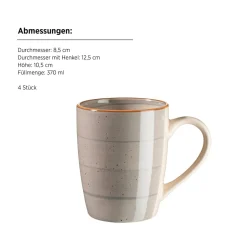 Die moderne Hausfrau Geschirr Set, Steinzeug Valmera Hellgrau