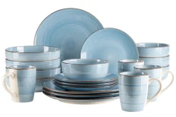 Die moderne Hausfrau Geschirr Set, Steinzeug Valmera Hellblau