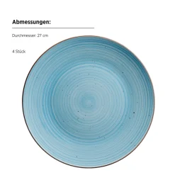 Die moderne Hausfrau Geschirr Set, Steinzeug Valmera Hellblau