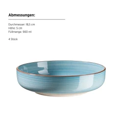 Die moderne Hausfrau Geschirr Set, Steinzeug Valmera Hellblau