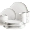 Die moderne Hausfrau Geschirr-Set, Keramik Andoro 4 x Speisteller, 4 x Dessertteller, 4 x Kaffeebecher, 4 x Müslischale