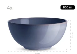 Die moderne Hausfrau Geschirr-Set, Keramik Ossia Sand, Hellblau