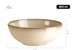 Die moderne Hausfrau Geschirr-Set, Keramik Ossia Sand, Hellblau