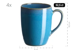 Die moderne Hausfrau Geschirr-Set, Keramik Ossia Sand, Hellblau