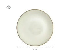 Die moderne Hausfrau Geschirr-Set, Keramik Ossia Sand, Hellblau