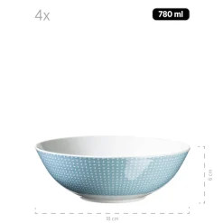 Die moderne Hausfrau Geschirr-Set, Porzellan Kitchen Time II Blau