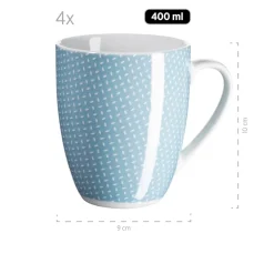 Die moderne Hausfrau Geschirr-Set, Porzellan Kitchen Time II Blau