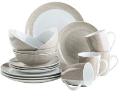 Die moderne Hausfrau Geschirr-Set, Porzellan Kitchen Time II Beige