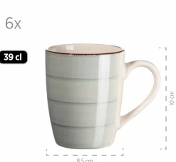 Die moderne Hausfrau Geschirr-Set, Steingut Lumaca Rauchblau