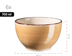 Die moderne Hausfrau Geschirr-Set, Steingut Lumaca Olivgrün