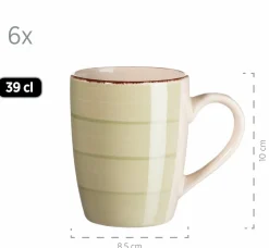 Die moderne Hausfrau Geschirr-Set, Steingut Lumaca Olivgrün