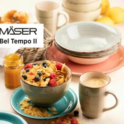 Die moderne Hausfrau Geschirr-Set, Steingut Lumaca Dunkelblau