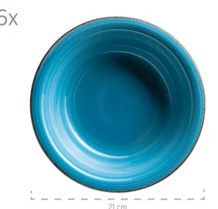 Die moderne Hausfrau Geschirr-Set, Steingut Lumaca Dunkelblau