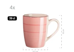 Die moderne Hausfrau Geschirr-Set, Steingut Lumaca Blau /Hellblau /Rosa/Grün