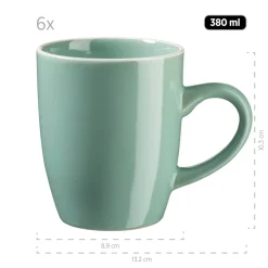 Die moderne Hausfrau Geschirr-Set, Steinzeug Elissa Grün