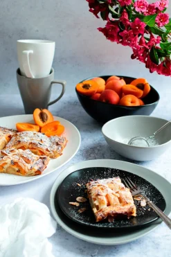 Die moderne Hausfrau Geschirr-Set, Steinzeug Glendale 4 x Speisteller, 4 x Dessertteller, 4 x Kaffeebecher, 4 x Müslischale