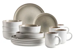 Die moderne Hausfrau Geschirrset, Steinzeug Lunaria Braun