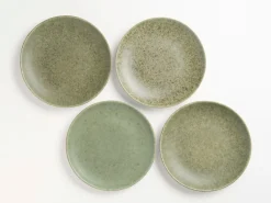 Die moderne Hausfrau Geschirr-Set, Steinzeug Moos'N'Stein Grün