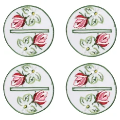Die moderne Hausfrau Glasuntersetzer „Rose“, 4 Stück