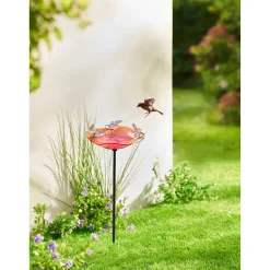 Die moderne Hausfrau Glas-Vogeltränke