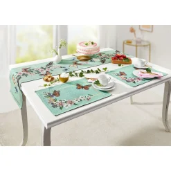 Die moderne Hausfrau Gobelin-Tischläufer „Schmetterling“, 176x37 cm