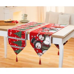 Die moderne Hausfrau Gobelin-Tischläufer "Schneemänner", 180x34 cm