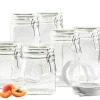 Die moderne Hausfrau Gothika Vorratsglas-Set mit Deckel, Glas 7 x Einmachglas