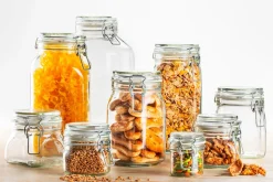 Die moderne Hausfrau Gothika Vorratsglas-Set mit Deckel, Glas 7 x Einmachglas