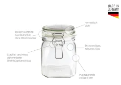 Die moderne Hausfrau Gothika Vorratsglas-Set mit Deckel, Glas 7 x Einmachglas