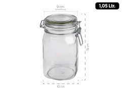 Die moderne Hausfrau Gothika Vorratsglas-Set mit Deckel, Glas 7 x Einmachglas