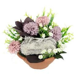 Die moderne Hausfrau Grab-Arrangement "Lila"