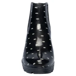 Damen Die moderne Hausfrau Gummistiefelette „Punkte“ 2 in 1