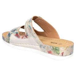 Damen Die moderne Hausfrau Hallux-Klett-Pantolette „Helga“ beige