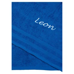 Die moderne Hausfrau Handtuch personalisiert mit Namen, 50x100 cm, 100% Baumwolle blau