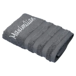 Die moderne Hausfrau Handtuch personalisiert mit Namen, 50x100 cm, 100% Baumwolle anthrazit