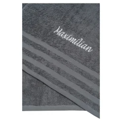 Die moderne Hausfrau Handtuch personalisiert mit Namen, 50x100 cm, 100% Baumwolle anthrazit