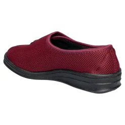 Damen Die moderne Hausfrau Hausschuh mit Klettverschluss "Komfort" rot