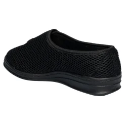 Damen Die moderne Hausfrau Hausschuh mit Klettverschluss "Komfort" schwarz