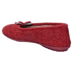 Damen Die moderne Hausfrau ﻿Hausschuh-Ballerina „Bärbel“ rot