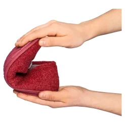 Damen Die moderne Hausfrau ﻿Hausschuh-Ballerina „Bärbel“ rot