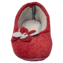 Damen Die moderne Hausfrau ﻿Hausschuh-Ballerina „Bärbel“ rot