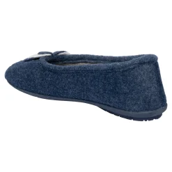 Damen Die moderne Hausfrau ﻿Hausschuh-Ballerina „Bärbel“ marine