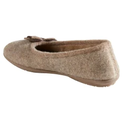 Damen Die moderne Hausfrau ﻿Hausschuh-Ballerina „Bärbel“ taupe